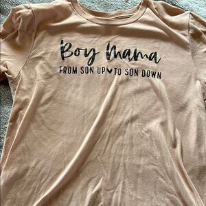 Boy Mama Tan T-Shirt